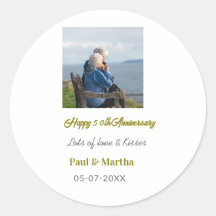 Moderno feliz 50º aniversário adicionar nome data 