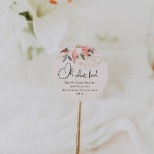 Adesivo Moderno Floral Que Diversão De Envelope De Férias