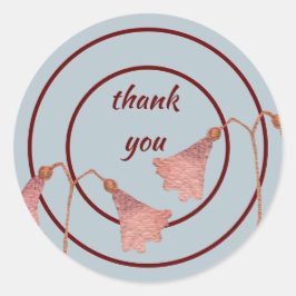 Adesivo Moderno Geométrico Rosa Floral Obrigado