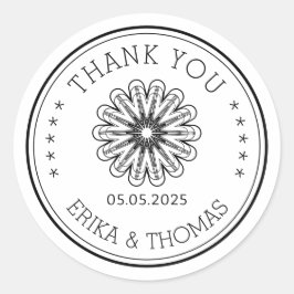 Adesivo Moderno minimalista Obrigado Mason Jar Flower