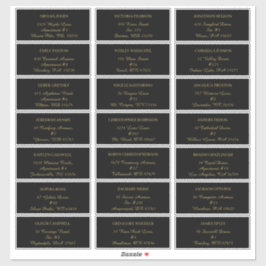 Adesivo Moderno Minimalista | Rótulo de endereço de convid