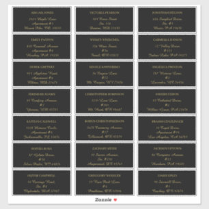 Adesivo Moderno Minimalista Rótulo de endereço de convid