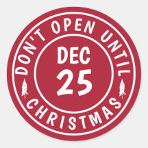 Moderno Não Abrir Até O Carimbo De Natal