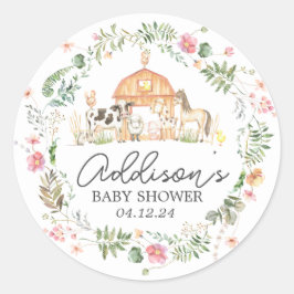 Adesivo Moderno no Clássico de Convite para Chás de fralda