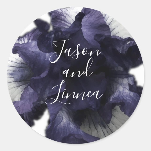 Adesivo Moderno Radiante Radiante Mínimo Roxo Escuro (Frente)