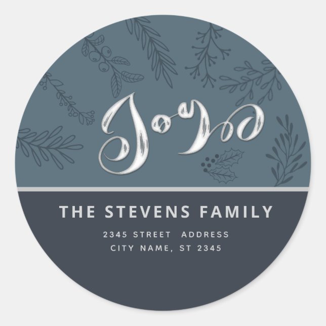 Adesivo Moderno script alegre botânico clássico elegante (Frente)