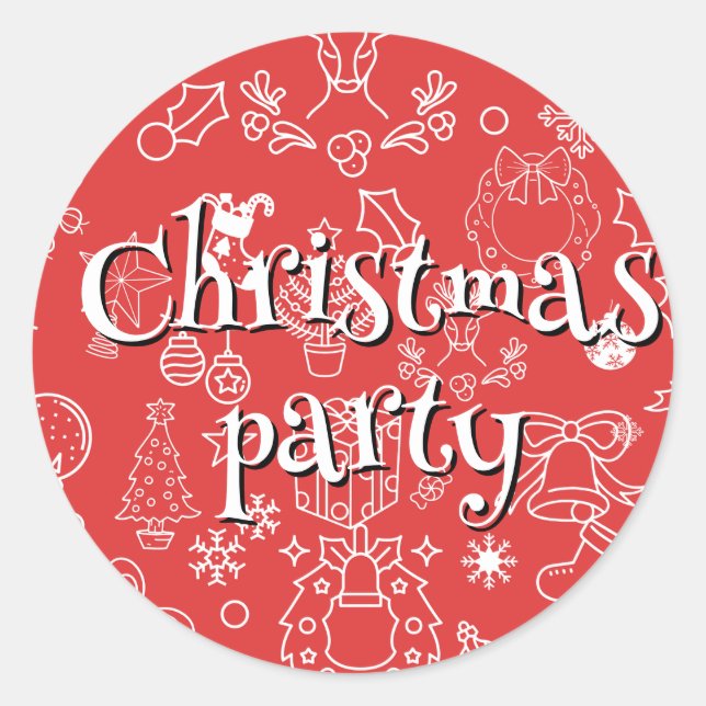 Adesivo moderno Sparkle e Cheer: festa de Natal (Frente)