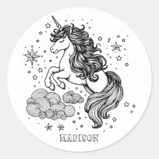 Adesivo Moderno Unicorn Crianças Personalizadas
