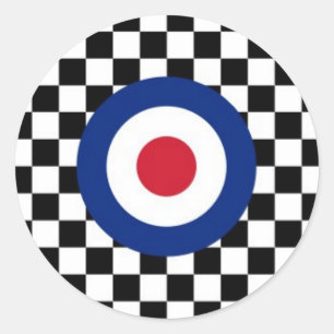 Adesivo Modificação de competência preta Checkered do a