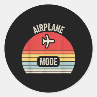 Adesivo Modo Avião Gráfico Retro Vintage Pôr do Sol Para