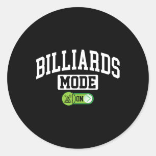 Adesivo Modo Billiard Ativado - Jogador de Piscina Billiar