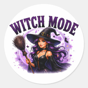 Adesivo ✨ Modo Bruxa Ativado Frase de Halloween 🧙