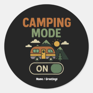 Adesivo Modo De Acampamento Na Funny Nature Lover Camper G