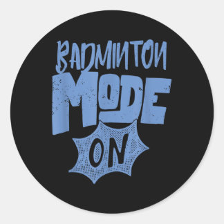 Adesivo Modo de Badminton Ativado Jogador de Badminton Div