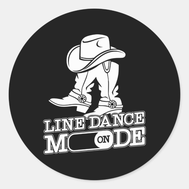 Adesivo Modo de dança de linha do professor de dança de li (Frente)