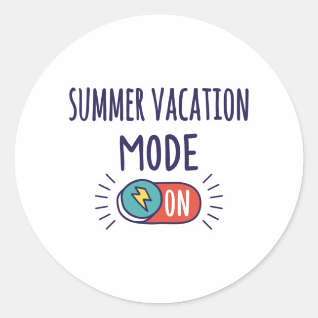 Adesivo Modo de Férias de Verão Ativado (Frente)