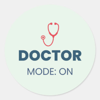 Adesivo Modo de Médico Ativado Design Médico Divertido