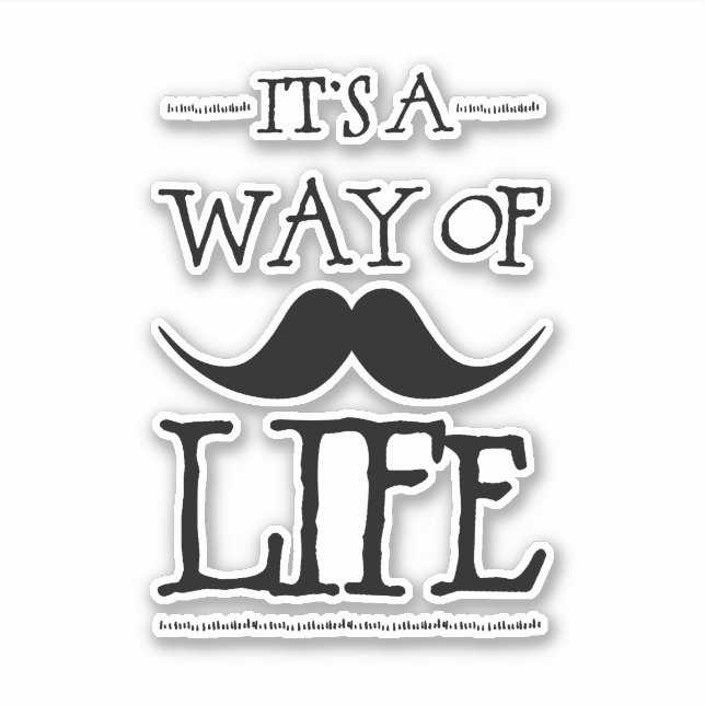 Adesivo Modo de Vida Bigode (Frente)