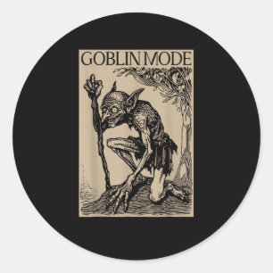 Adesivo Modo Duende Goblincore Estética Vintage Engraçado 