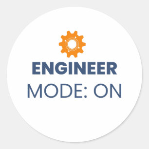Adesivo Modo Engenheiro Ativado Design de Engenharia Diver
