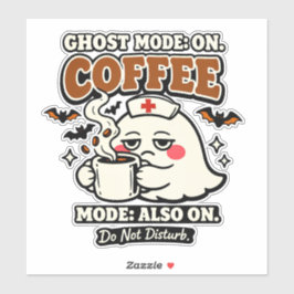 Adesivo Modo Fantasma Ativado Modo Café Também Ativado Enf