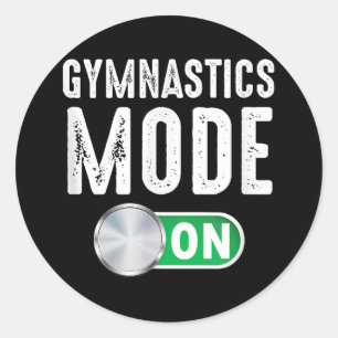 Adesivo Modo Ginástica Ativado Treinador Atleta de Ginásti