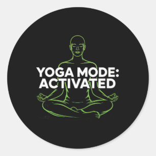 Adesivo Modo Ioga Ativado Meditação Arte Fitness Conscient