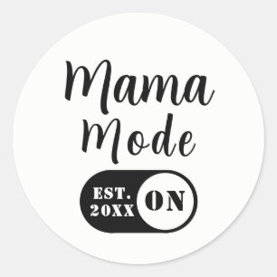 Adesivo Modo Mamãe LIGADO, Decalque de Mãe Personalizado A