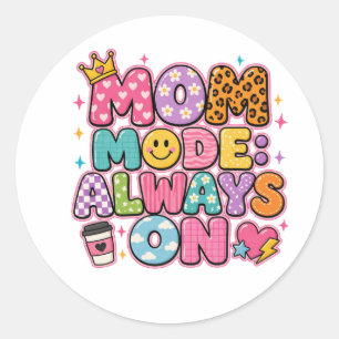 Adesivo Modo Mamãe Sempre Ativado, presente do dia das mãe