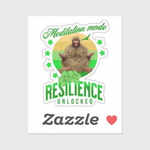 Adesivo Modo Meditação: Resiliência Desbloqueada Bigfoot E