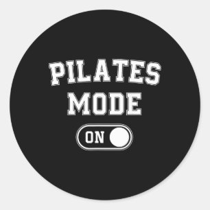 Adesivo Modo Pilates Ativado Presente Engraçado para Instr