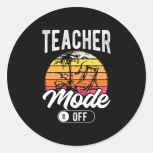 Adesivo Modo professor homens desligado férias do professo