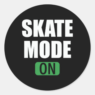 Adesivo Modo Skate Botão de Energia Engraçado Skate