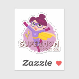 Adesivo Modo Supermãe: Ativado | Hero Mãe Sticker