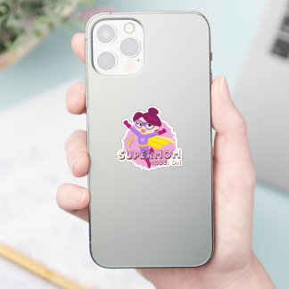 Adesivo Modo Supermãe: Ativado | Hero Mãe Sticker