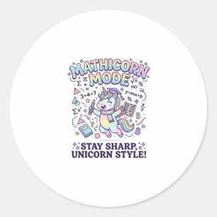 Adesivo Modo Unicórnio Mathicorn Encantador Fundo Branco D