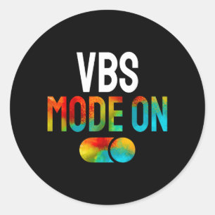 Adesivo Modo VBS No Acampamento de Férias da Escola Bíblic