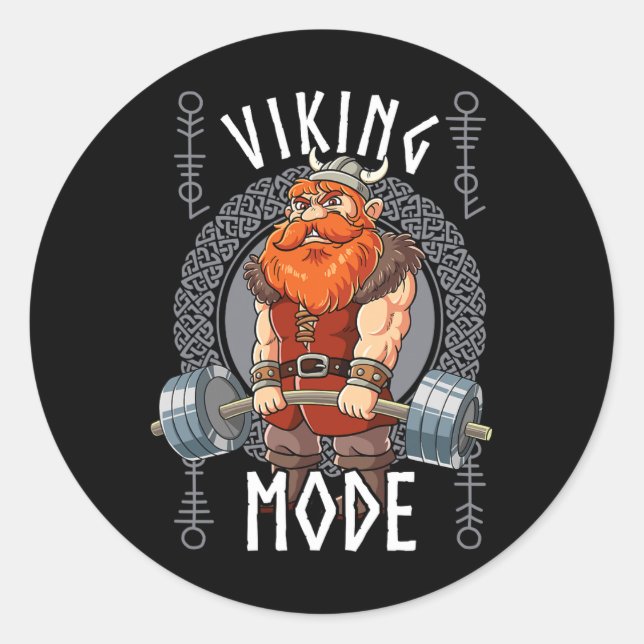 Adesivo Modo Viking Gym Bodybuilding (Frente)