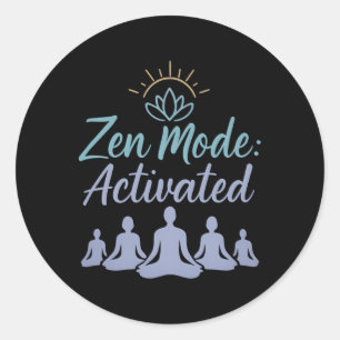 Adesivo Modo Zen Ativado Retiro de Ioga Desenho Sol de Lót