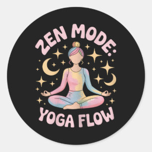 Adesivo Modo Zen Fluxo de Yoga Meditação Colorido Outfit R