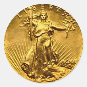 Adesivo Moeda antiga do dólar da liberdade