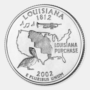 Adesivo Moeda Comemorativa do Estado da Louisiana