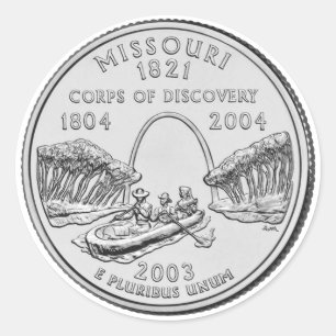 Adesivo Moeda Comemorativa do Estado do Missouri