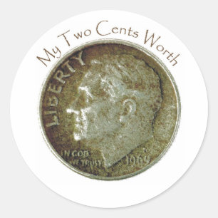 Adesivo Moeda de dez centavos da foto