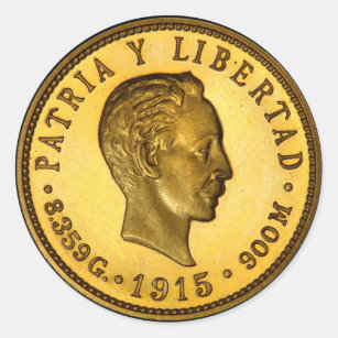 Adesivo moeda de José Marti (1915)