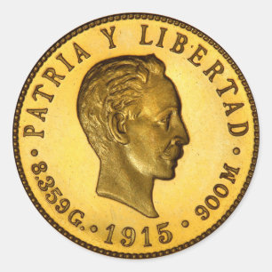 Adesivo moeda de José Marti (1915)