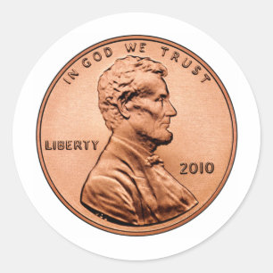 ADESIVO MOEDA DE UM CENTAVO DE LINCOL
