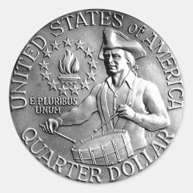 Adesivo Moeda do Quater Bicentenário (Frente)