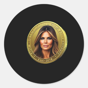 Adesivo Moeda Meme De Trump E Melania Lança Moeda Cripto T