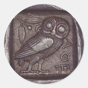 Adesivo Moedas da antiga coruja